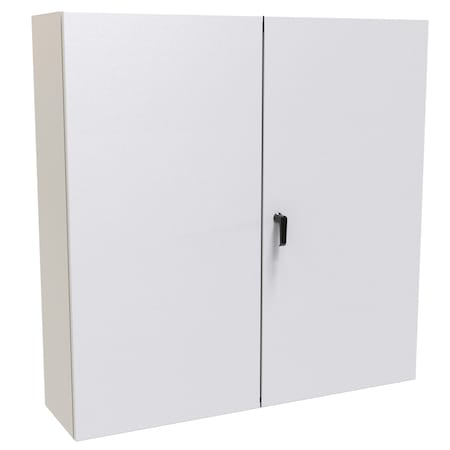 Hammond 3 Point Latch with Keyed Handle Electrical Enclosures, 48 in H, 12 in D, 48 in W, NEMA 12, Steel EN4TD484812LG